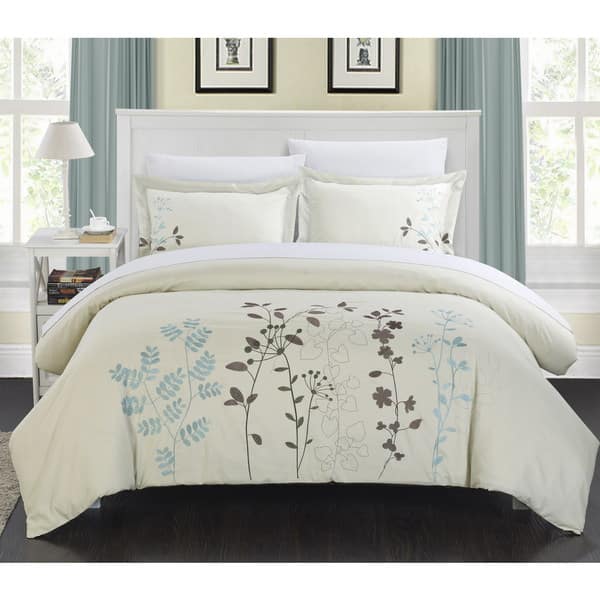 Copper Grove Burwell Floral Embroidered 7-piece Bed in a Bag with Sheet ...