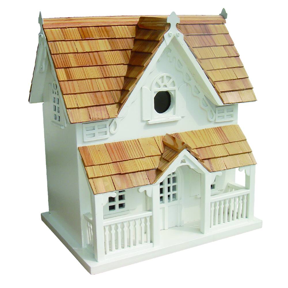 Gingerbread Cottage Birdhouse with Mounting Bracket