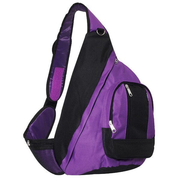 purple sling bag