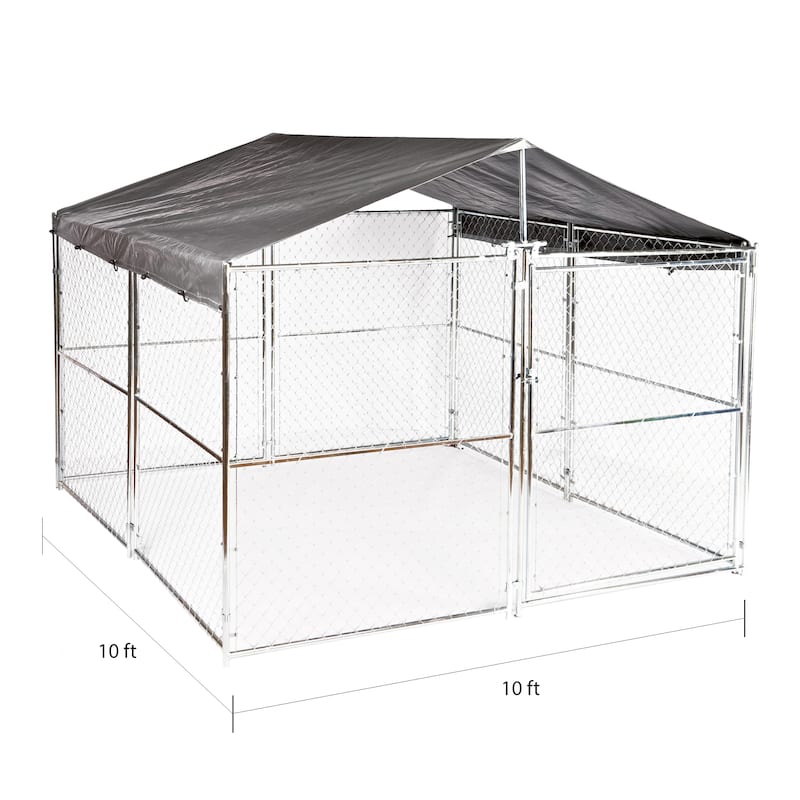 Lucky Dog® Universal 10'WX10'L Kennel Cover w/Frame