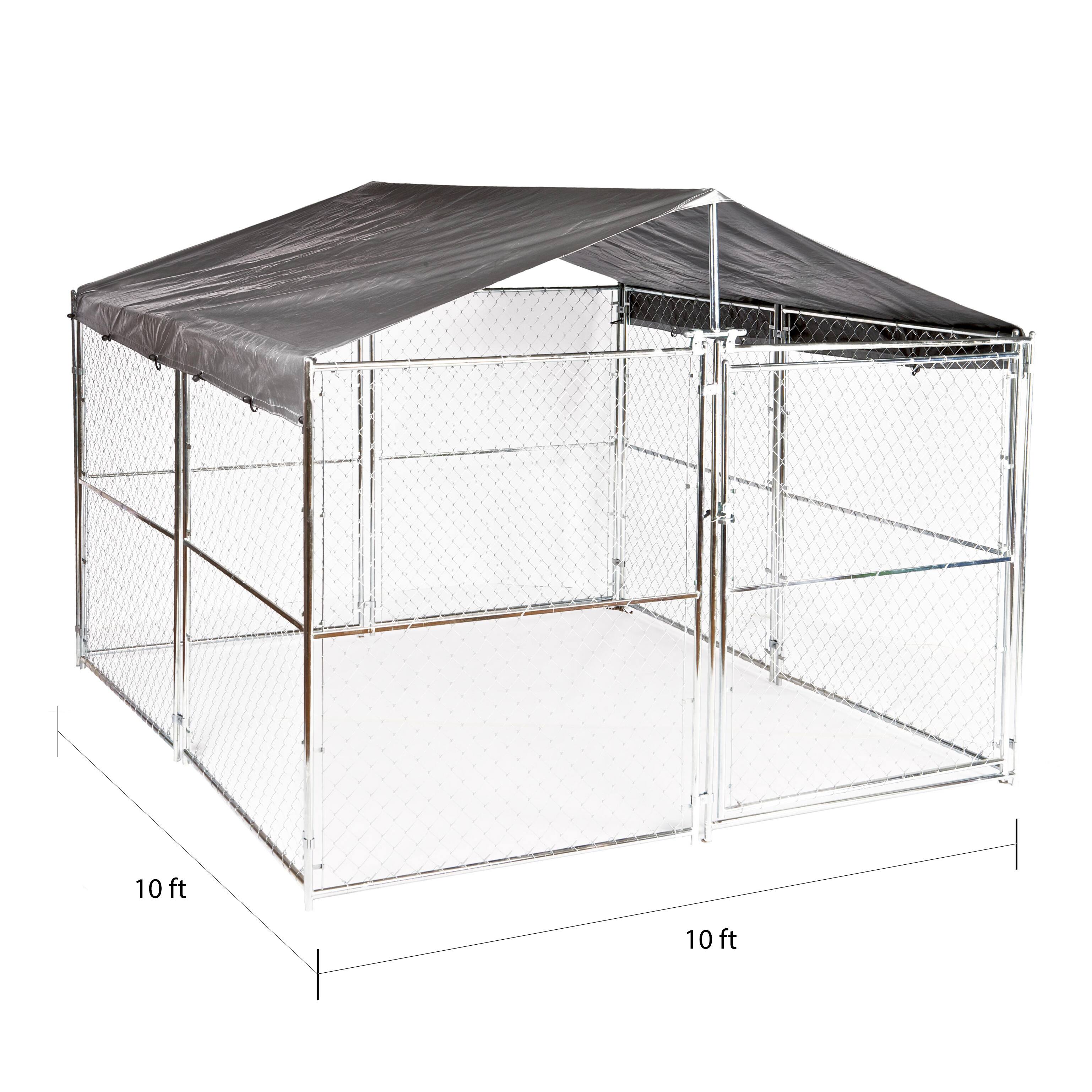 Lucky Dog® Universal 10'WX10'L Kennel Cover w/Frame On Sale Bed