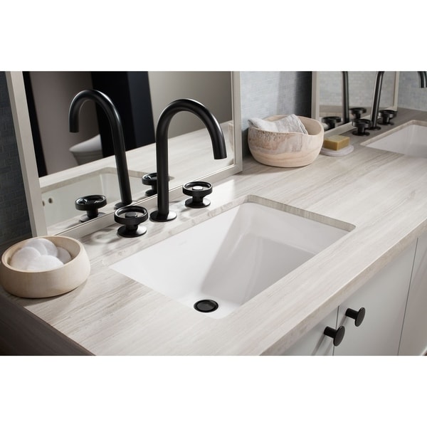 Shop Ladena White Under Mount Bathroom Sink Free Shipping