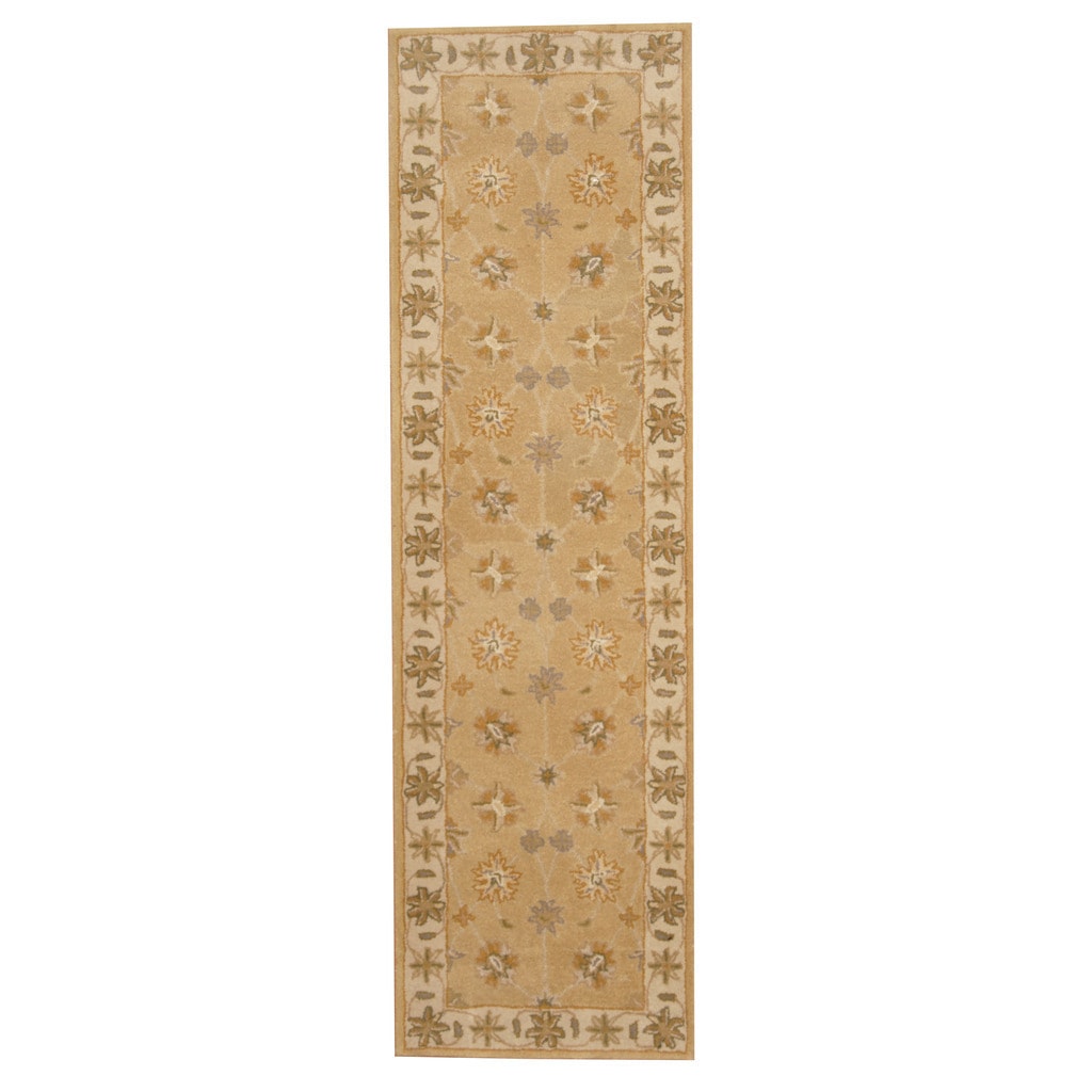 Handmade Mahal Wool Runner (India) - 2'4 x 8'