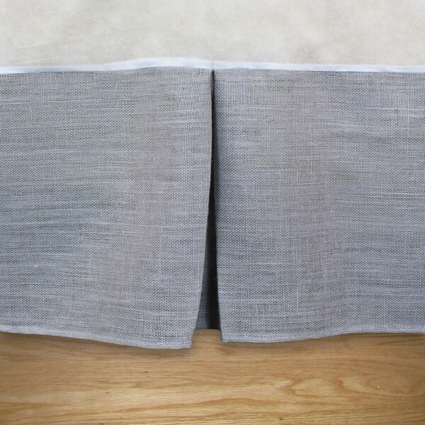 Shop Burlap Ash Grey 14-inch Drop Pleated Queen Bed Skirt - Free ...