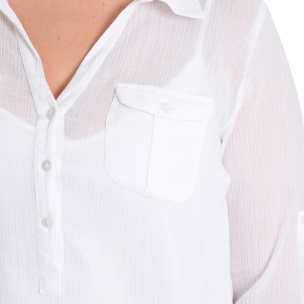 women's plus size white collar shirts