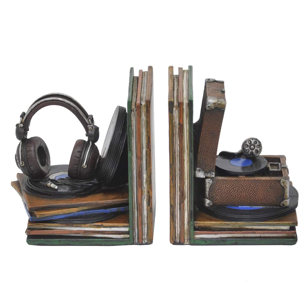 Decorative Resin Gramophone Bookend