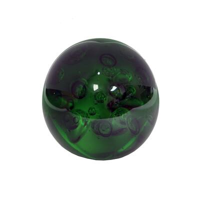 Decorative Green Glass Orb