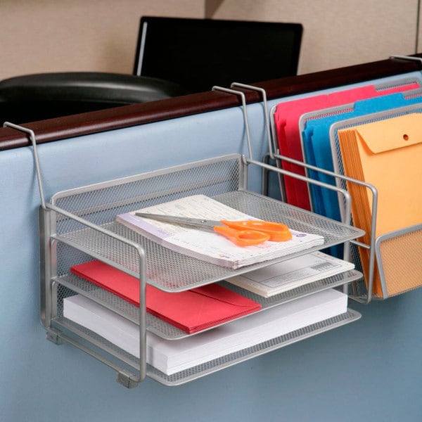 Shop Seville Classics 6 Tray Platinum Mesh Office Desk Organizer