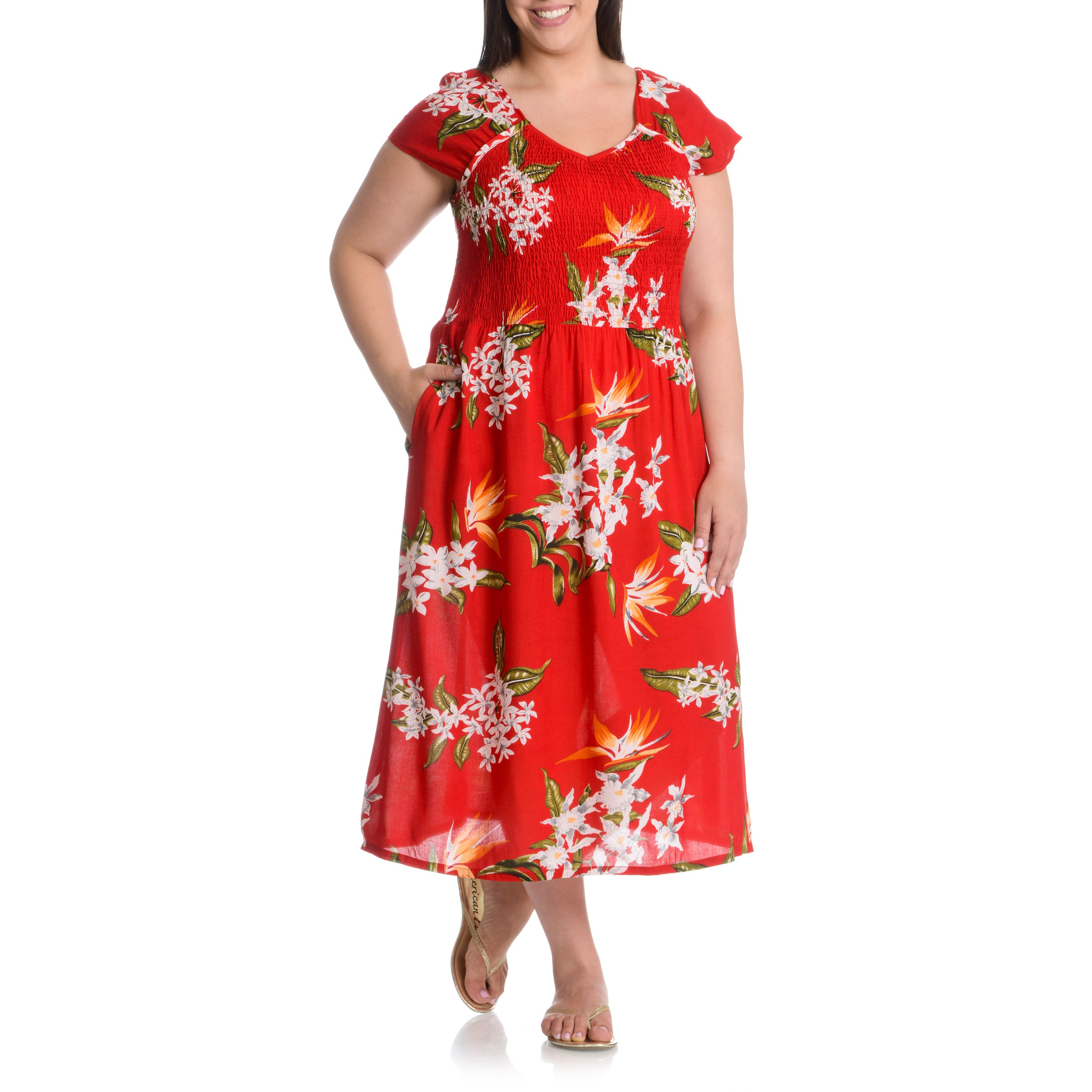 women's plus size tropical dresses