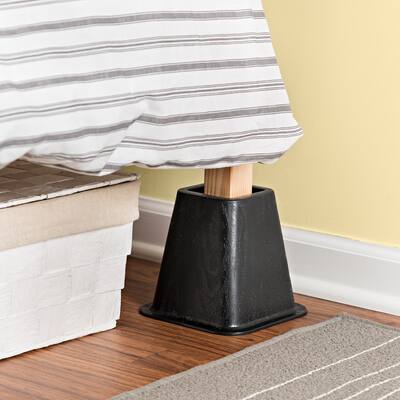 Honey-Can-Do Bed Risers Black (Set of 4)