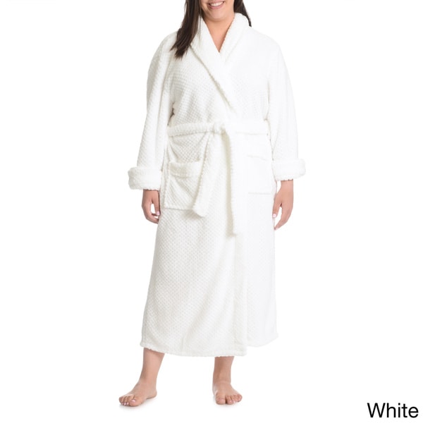plus size white dressing gown