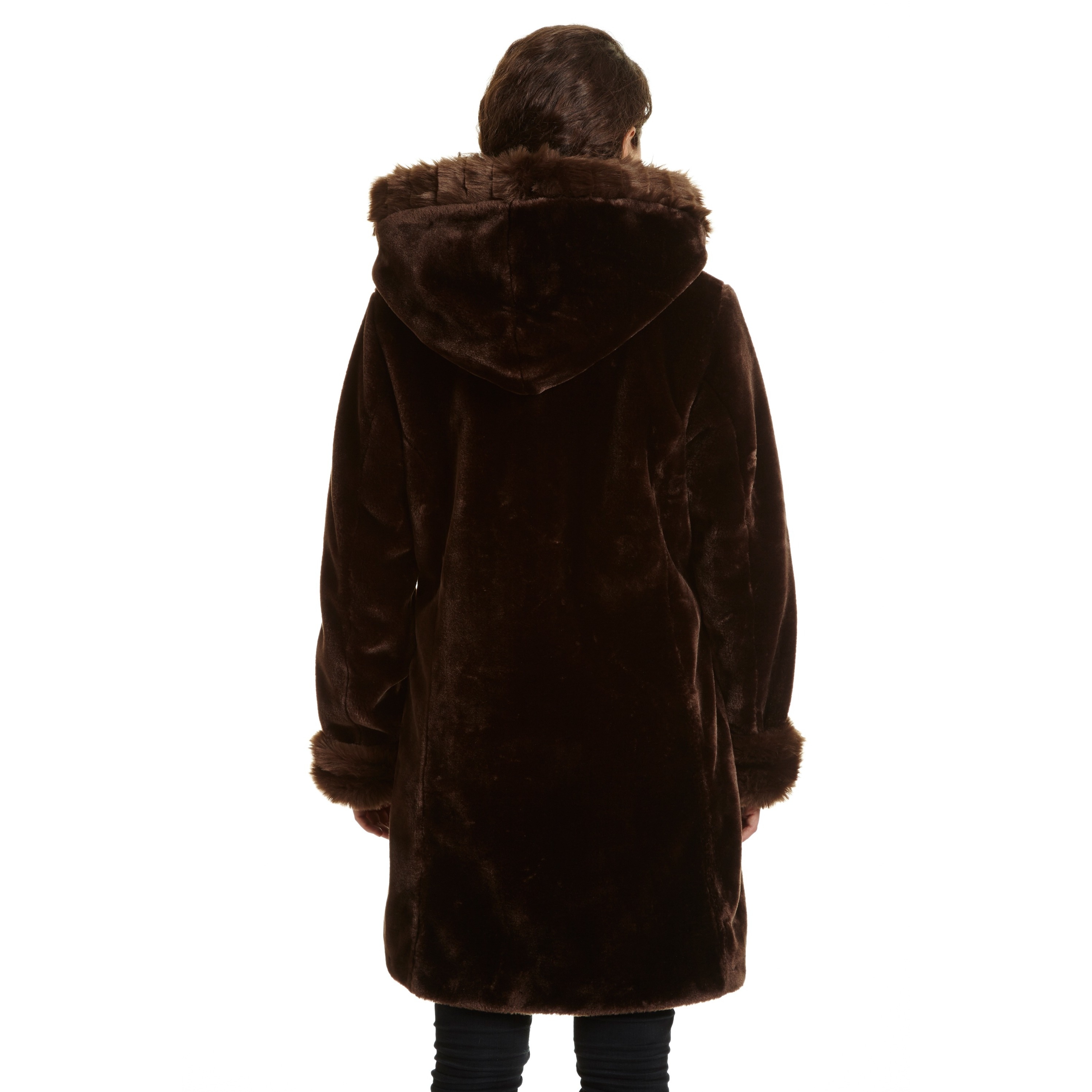 fur hooded coat