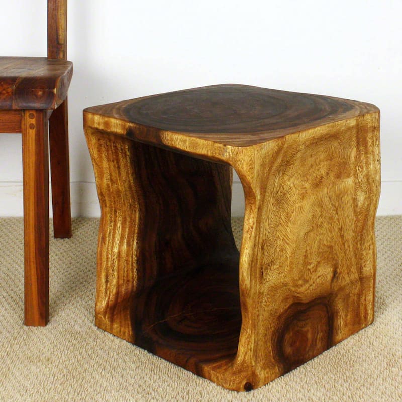 Haussmann® Wood Natural Cube End Sofa Table 16 in x 16 in H Walnut Oil - 16" x 16" x 16"