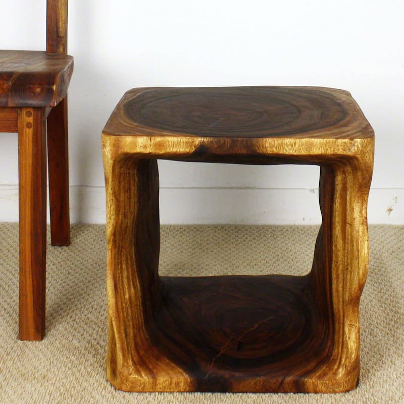 Haussmann® Wood Natural Cube End Sofa Table 16 in x 16 in H Walnut Oil - 16" x 16" x 16"