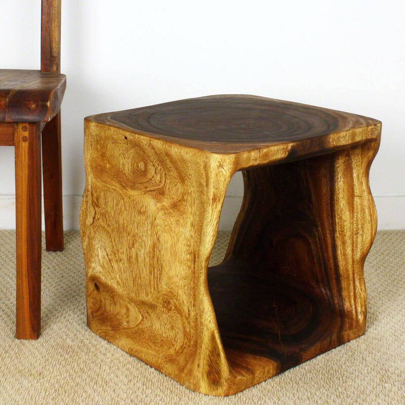 Haussmann® Wood Natural Cube End Sofa Table 16 in x 16 in H Walnut Oil - 16" x 16" x 16"