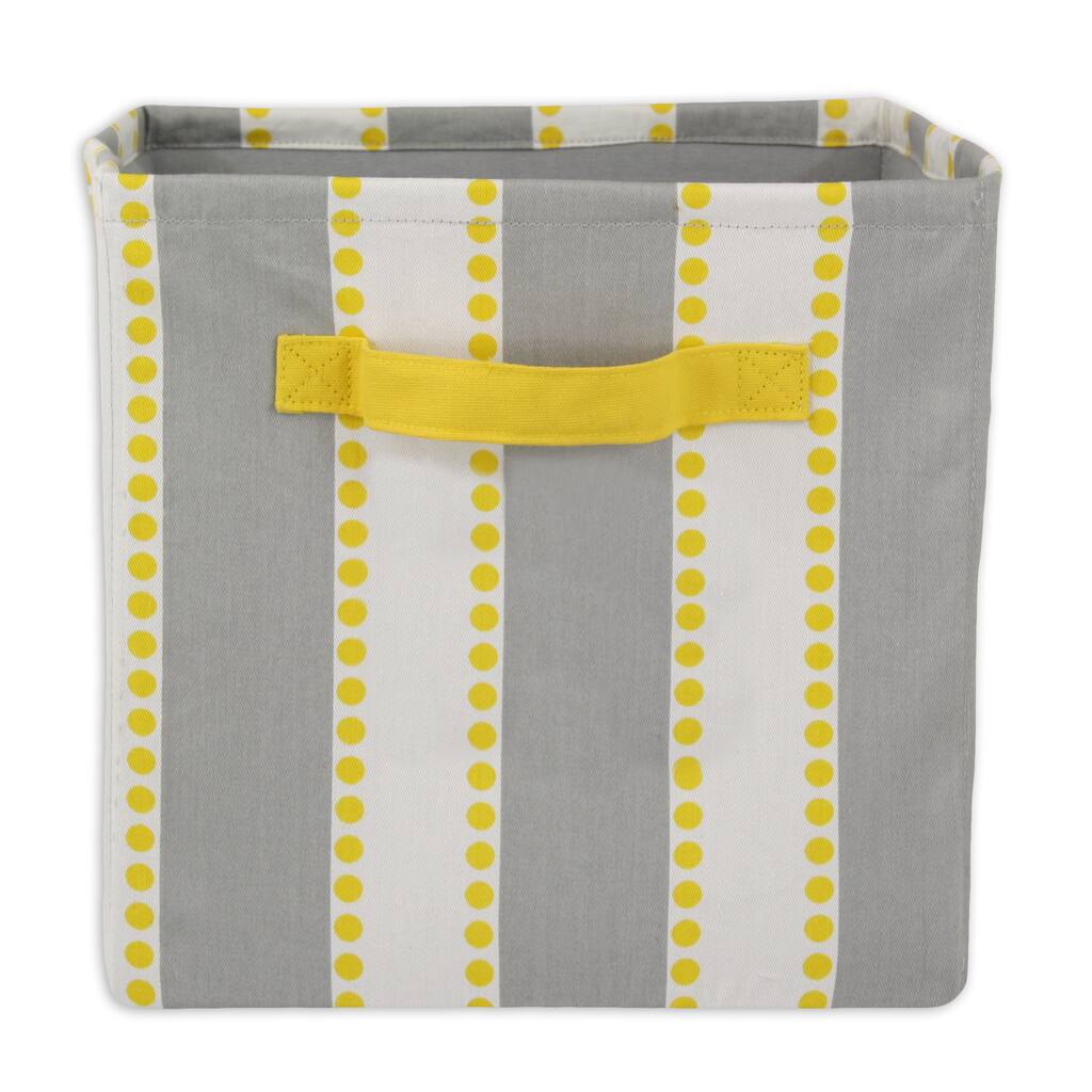 Lulu Storm-Corn Yellow Storage Bin with Handle