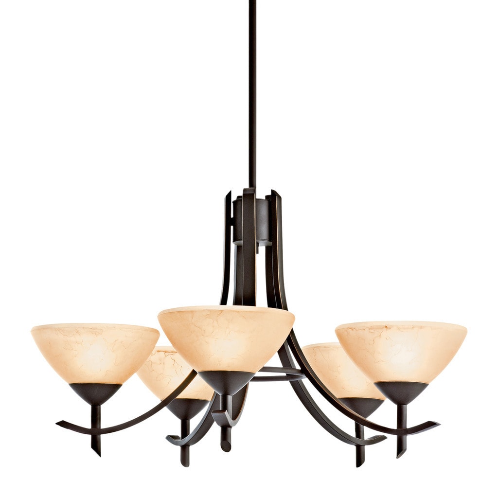 Woodbridge Lighting Kearney 5 light Mahagony Bronze Chandelier