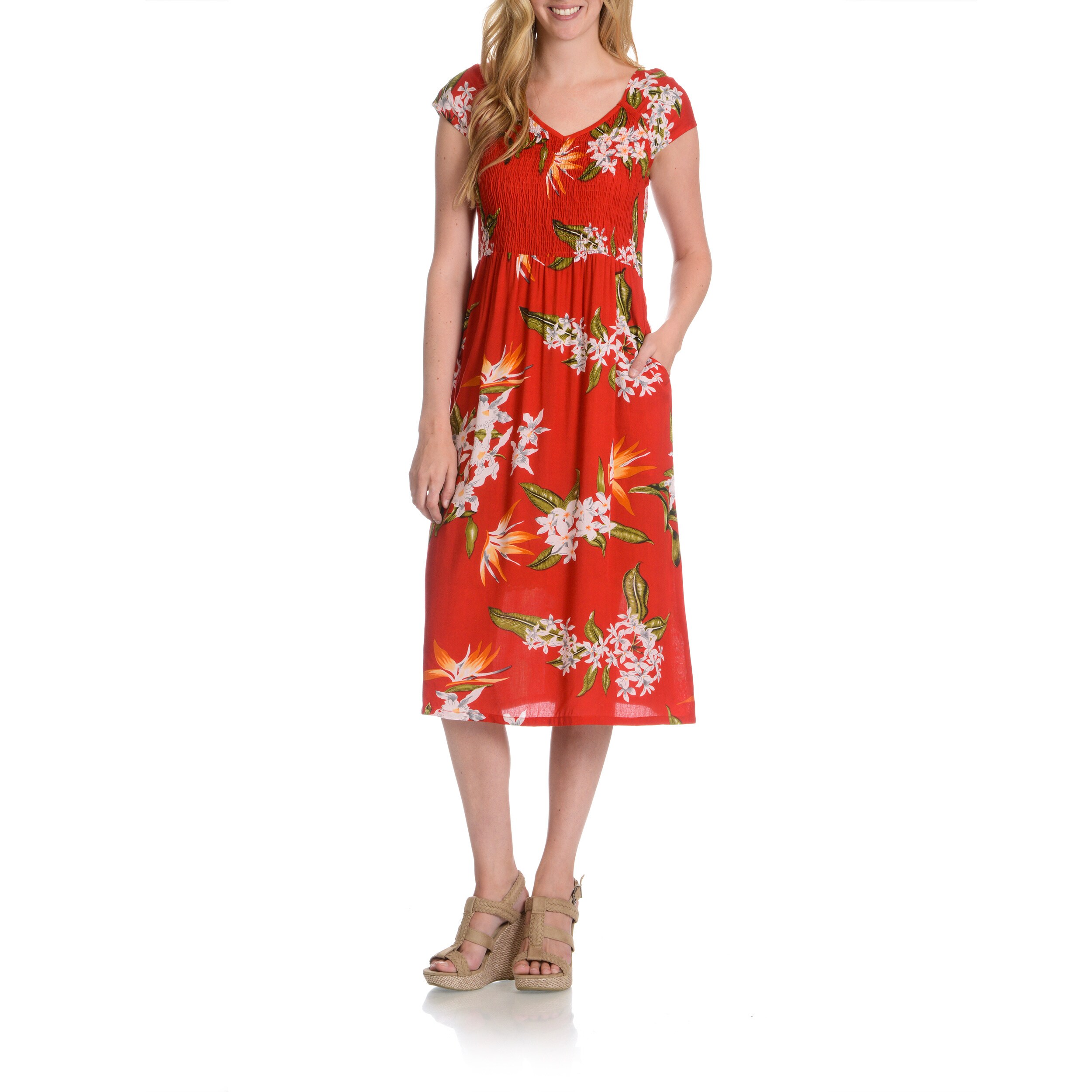tropical sundress womens