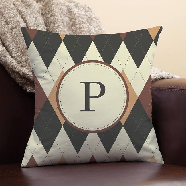 Argyle Personalized Pillow