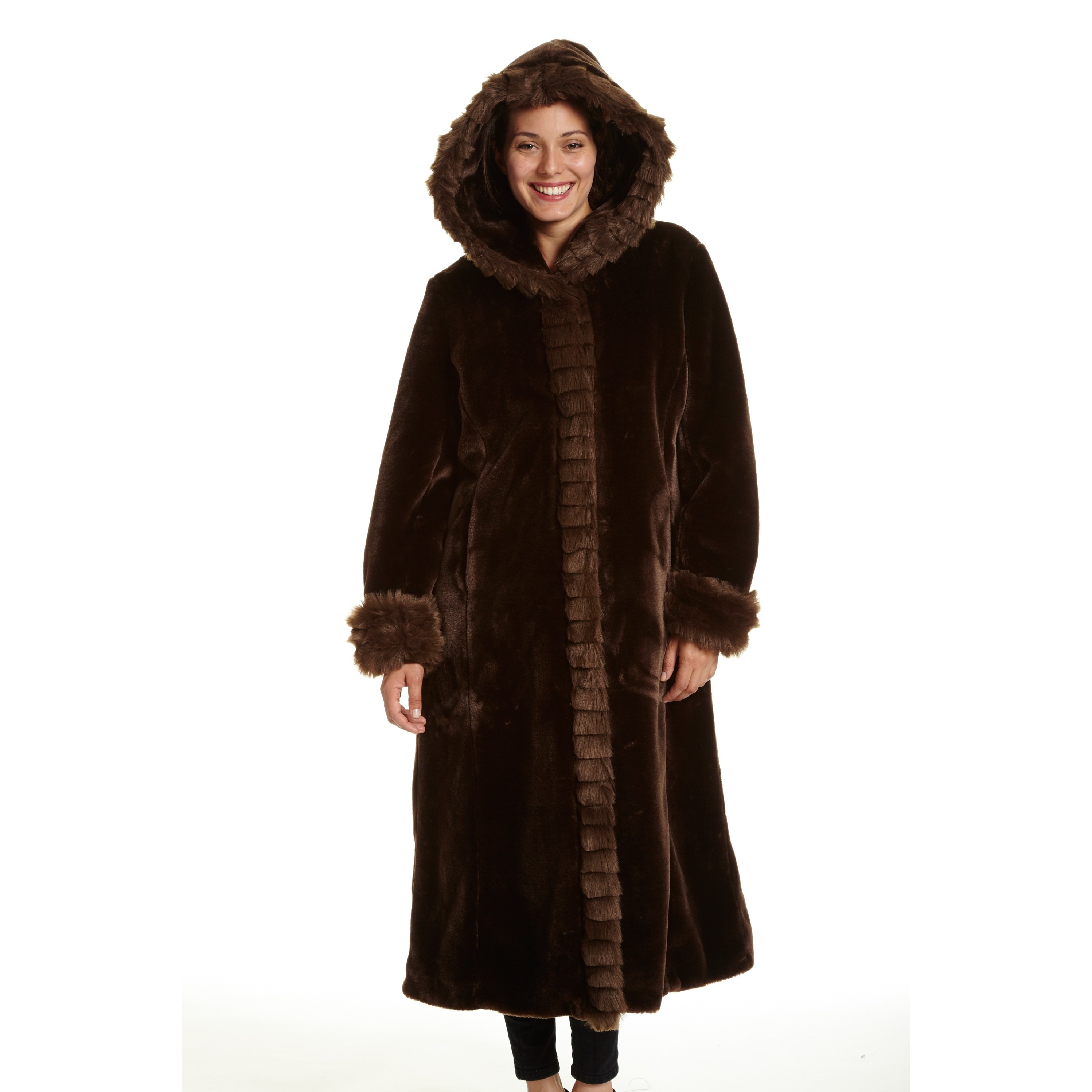 Fashion Coats, Jackets & Vests Women Winter Faux Mink Fur Hooded ...