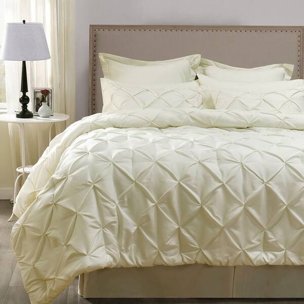 Shop Kotter Home Pinch Pleat Pintuck Comforter Set On Sale