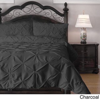 Modern home pintuck comforter set charcoal Modern home pintuck comforter set charcoal
