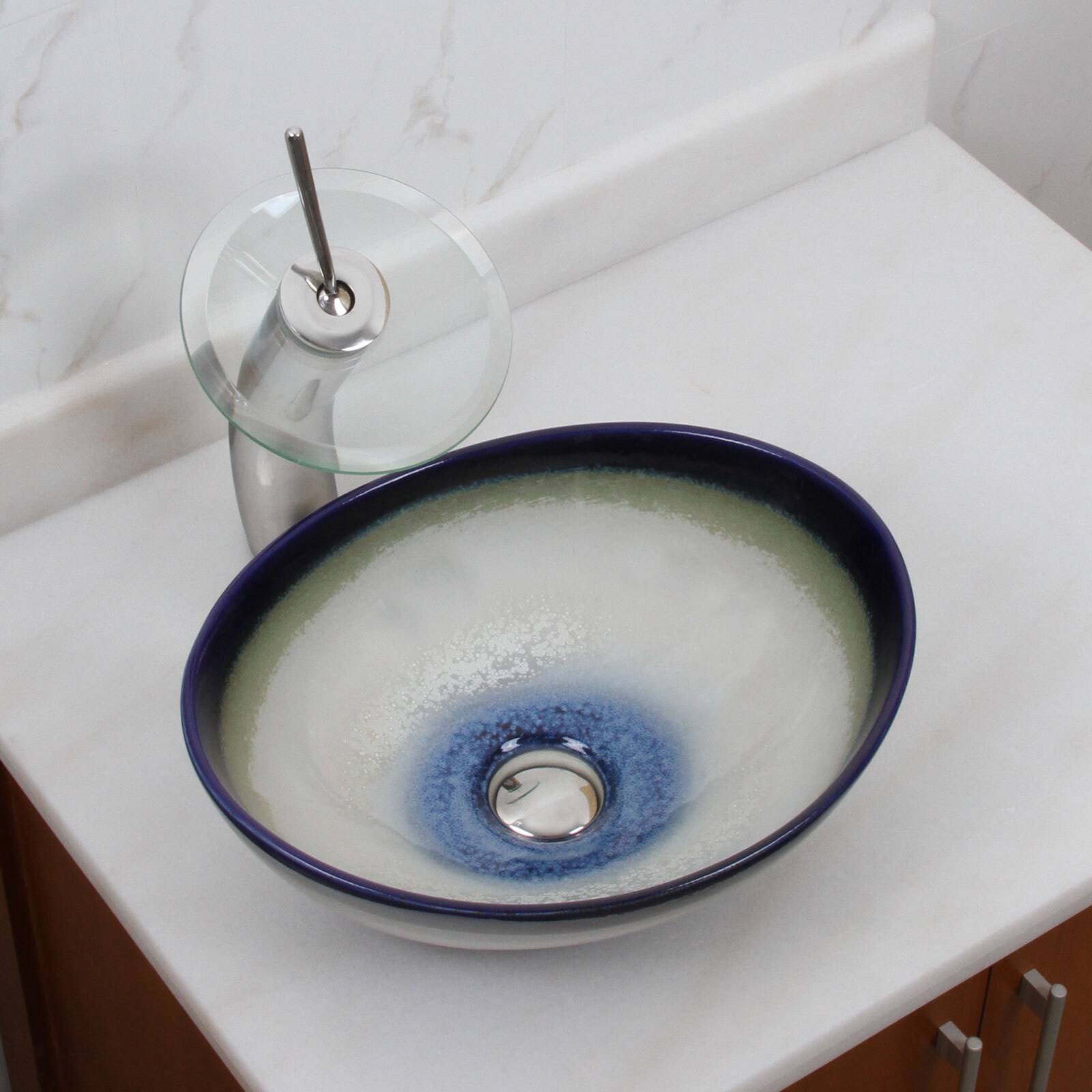 Shop Elite 1555 F22t Oval Multicolor Glaze Porcelain Ceramic