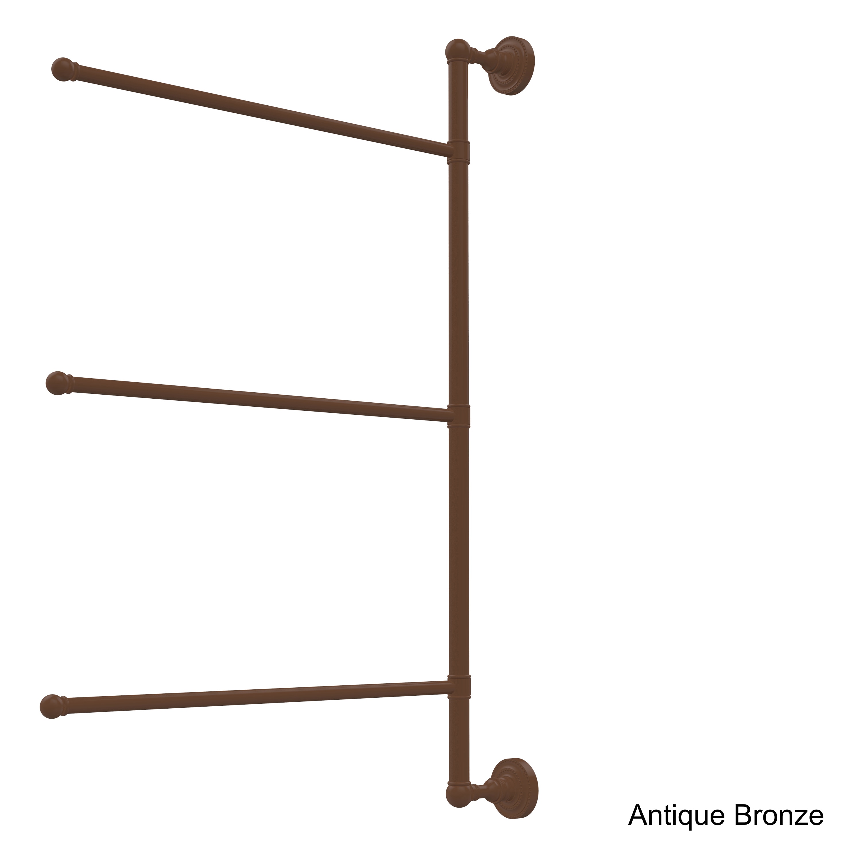 Allied Brass Dottingham Collection 2-Swing Arm Towel Rail in Brushed Bronze