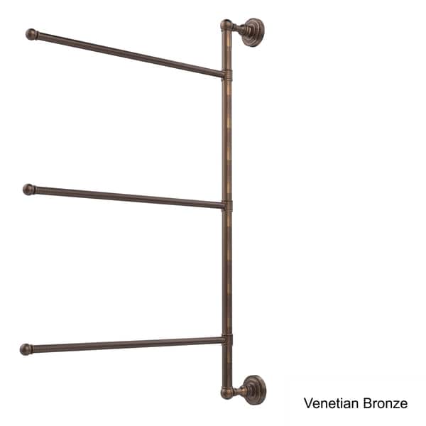 Allied Brass Dottingham Collection 3-swing Arm 28-inch Towel Bar - On Sale  - Bed Bath & Beyond - 10425533