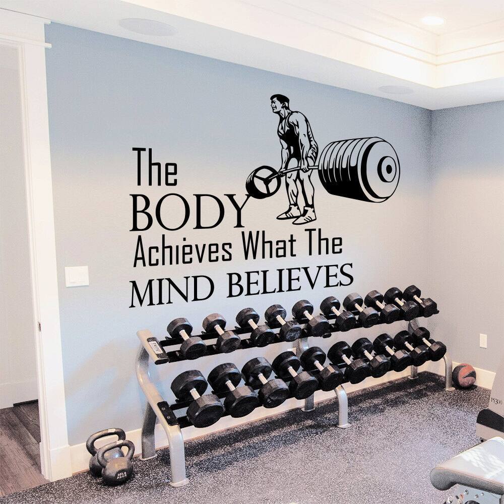 Gym Inspirational Quote Vinyl Sticker Wall Art