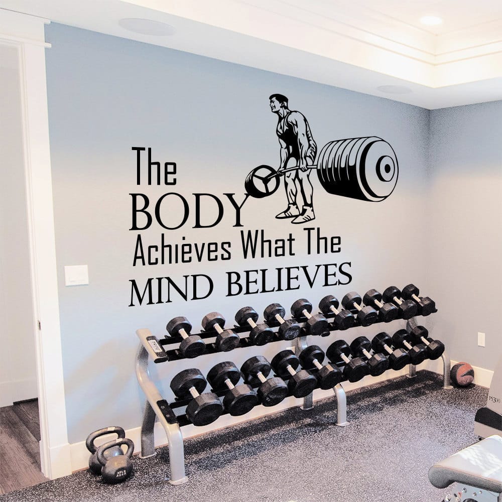Gym Inspirational Quote Vinyl Sticker Wall Art