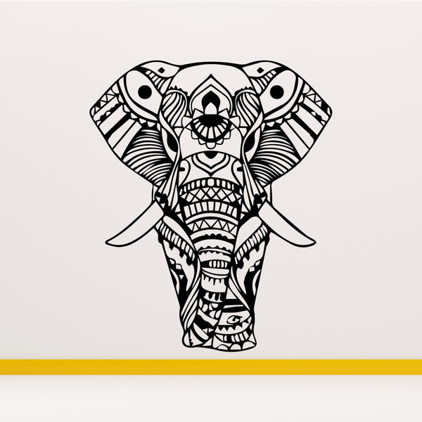 Download Indian Elephant Vinyl Wall Art Decal Sticker - Overstock ...