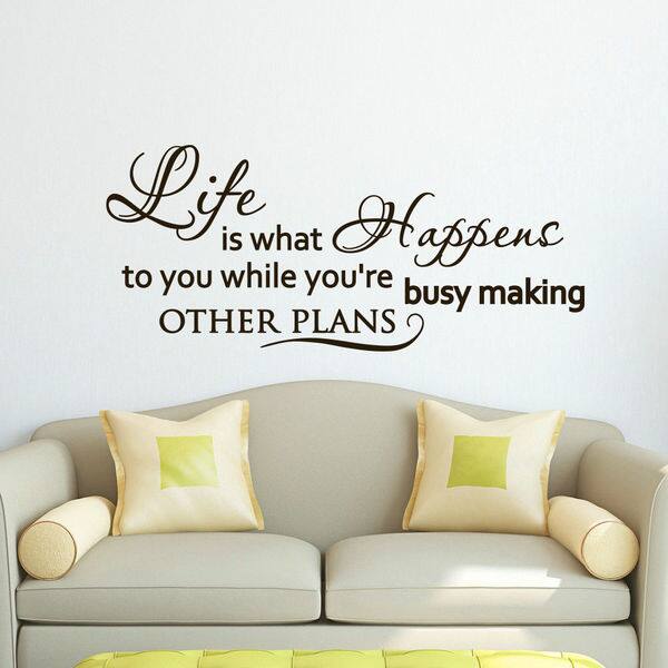 Inspirational Quote About Life Vinyl Sticker Wall Art - Overstock ...