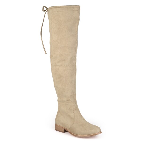 beige over the knee boots