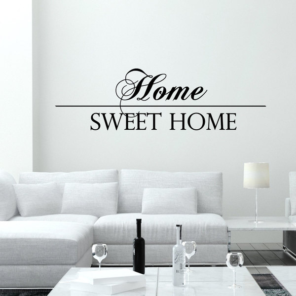 Script Fancy Home Sweet Home Font Vinyl Sticker Wall Art