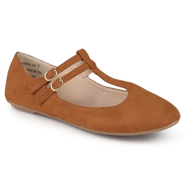 Journee Collection Womens Valerian Comfort Sole T strap Ballet