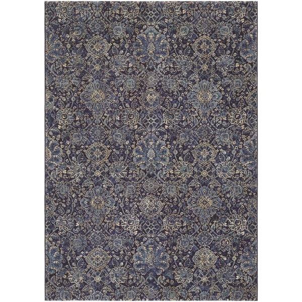 Couristan Easton Winslet/ Navy sapphire Rug (9 x 12)  