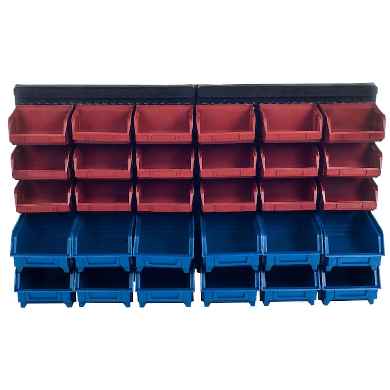 Wall-Mounted Garage Storage Bins - 30 Compartments for Garage Organization, Supply Storage, Tool Box Organizer by Stalwart