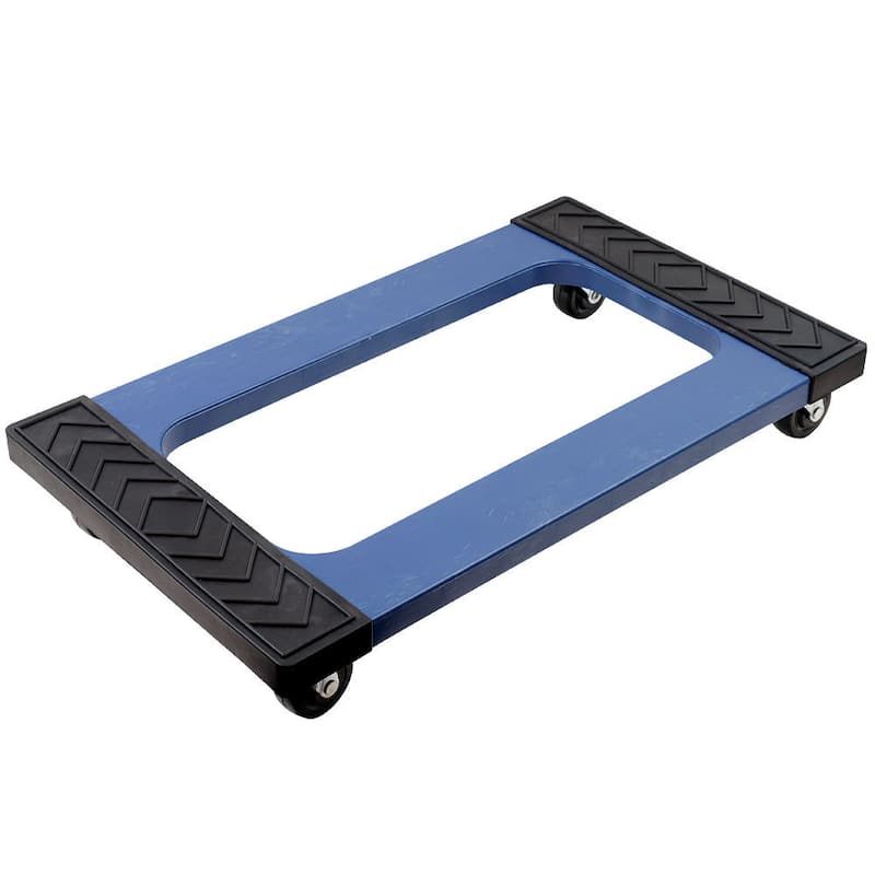 Dolly Cart - Moving Cart with Heavy-Duty Roller Wheel Casters - Holds up to 1000lbs by Stalwart (Blue)