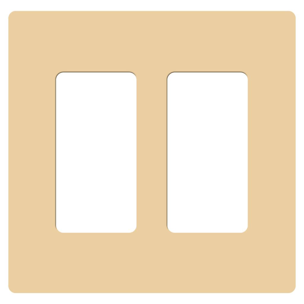 Lutron Claro Seamless Two-gang Rocker Wallplates