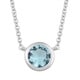 preview thumbnail 5 of 14, Fremada Rhodium Plated Sterling Silver Glass Solitaire Birthstone Necklace (18 inches)