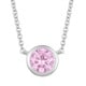 preview thumbnail 12 of 14, Fremada Rhodium Plated Sterling Silver Glass Solitaire Birthstone Necklace (18 inches)