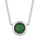 preview thumbnail 7 of 14, Fremada Rhodium Plated Sterling Silver Glass Solitaire Birthstone Necklace (18 inches)