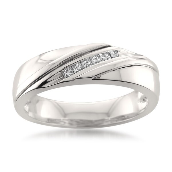 Montebello Platinum Men S 1 5ct Tdw Princess Cut White Diamond Men S Wedding Bands Montebello Platinum X27 1 5ct Tdw Princess Cut White Diamond