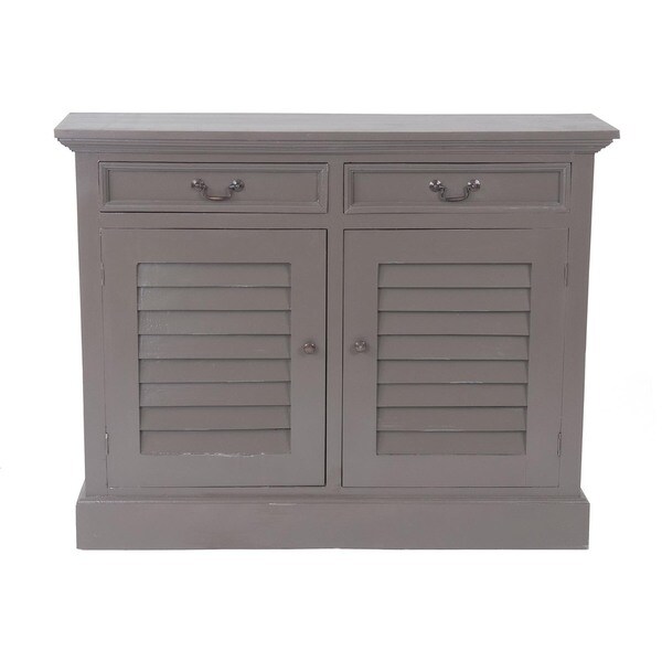Frisco Vintage Smoke Grey Shutter Door Cabinet Free Shipping Frisco Vintage Smoke Grey Shutter Door Cabinet