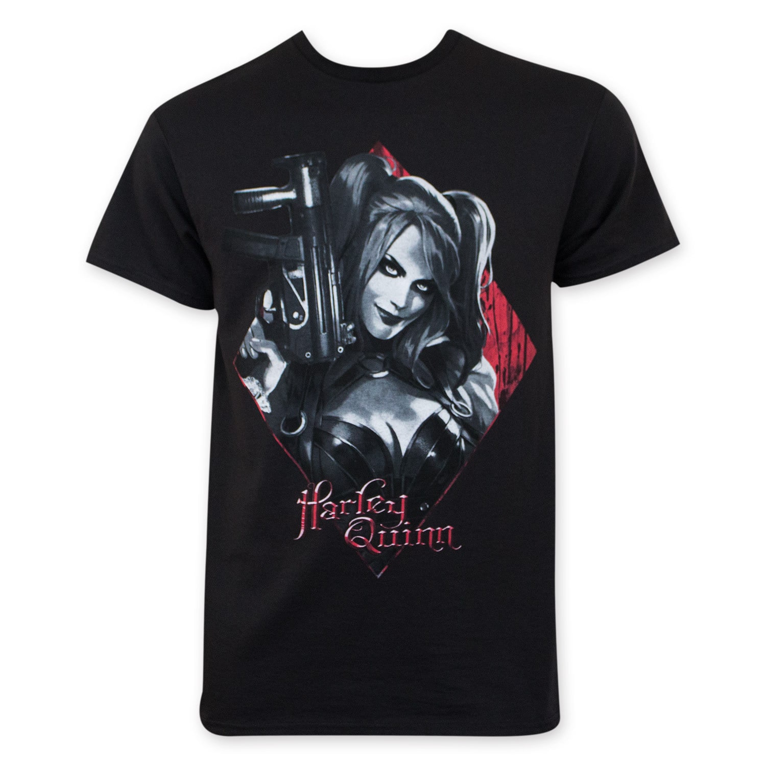 Shop Batman Harley Quinn Gun Pose Tee Shirt Free Shipping On