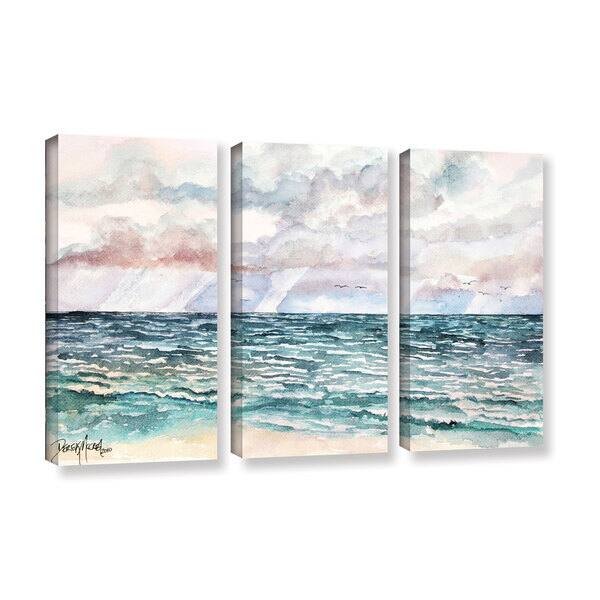 ArtWall Derek Mccrea 'Lavender Seascape' 3 Piece Gallery-wrapped Canvas ...