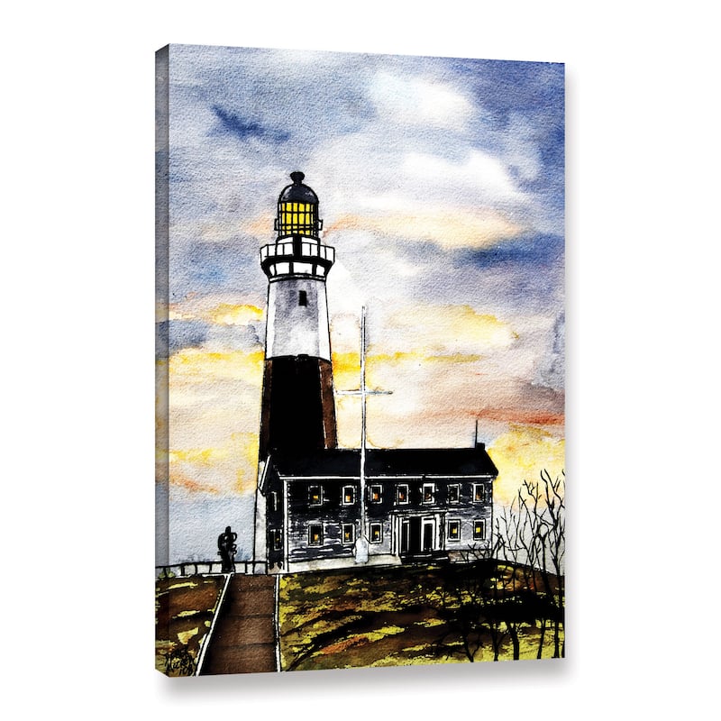 ArtWall Derek Mccrea 'Montauk Point Lighthouse' Gallery-wrapped Canvas ...