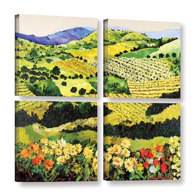 ArtWall Allan Friedlander 'Autumn Remembered' 4 Piece Gallery-wrapped Canvas Square Set - Multi