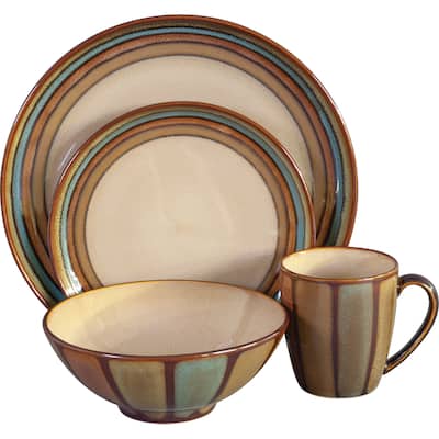 Sango Flair Brown 16-piece Dinnerware Set